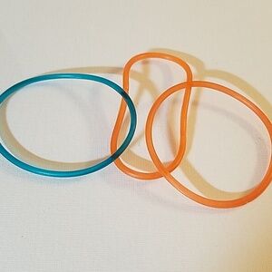 Vintage 1980's Rubber Bracelets Set of 3
